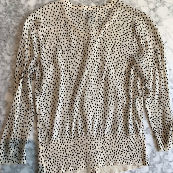 Ann Taylor polka dot stretchy sweater⚪️⚫️ - Picture 4 of 6